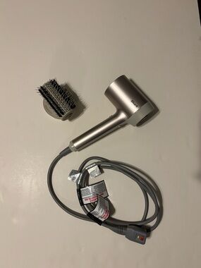 Shark Silver Hair Dryer with Round Styling Brush